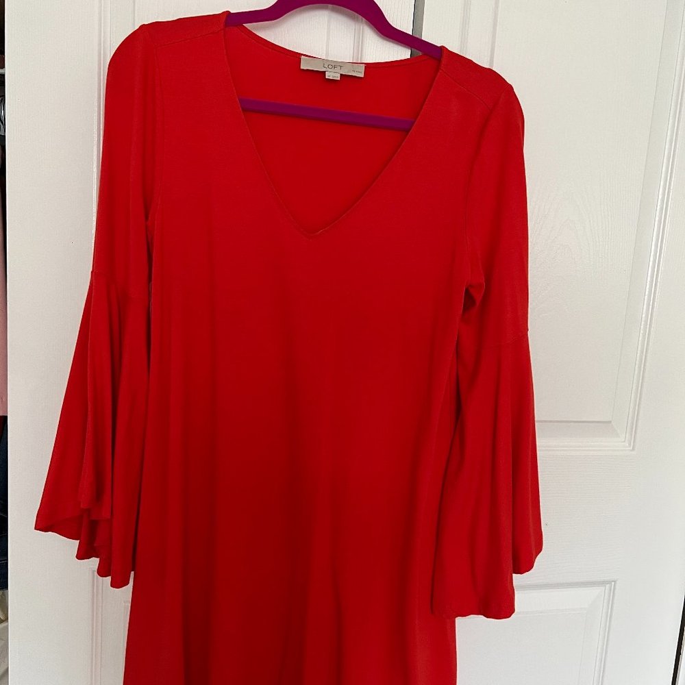 Loft Orange Loft Dress